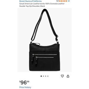 Black Leather Shoulder Bag